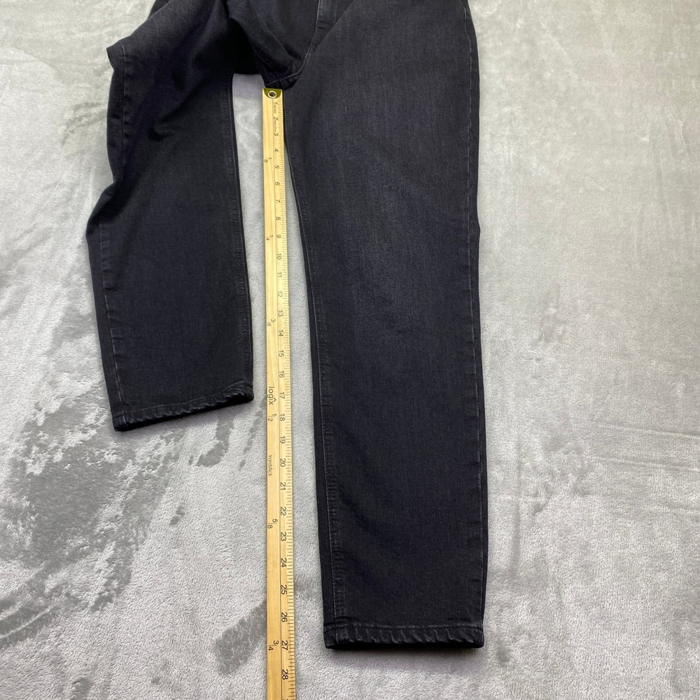 Mott & Bow‎ Mom Jeans Black Wash High Rise Straight Leg Denim Sz 30 Grunge Retro - Picture 3 of 9